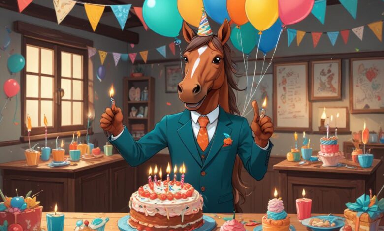 happy birthday from a horse