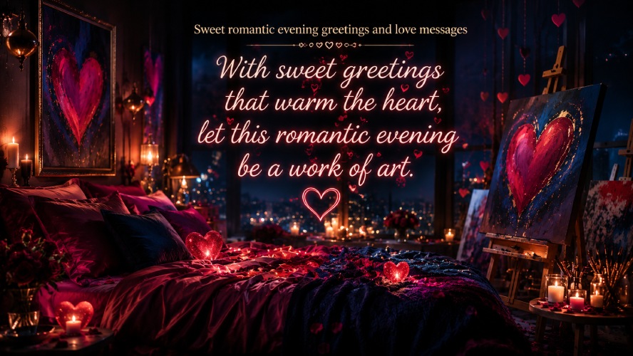 sweet romantic evening greetings